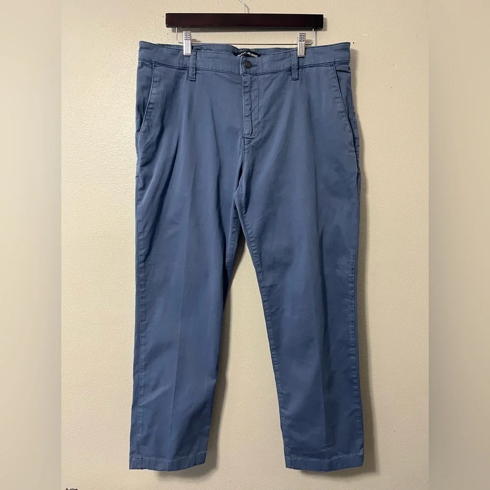 Mavi Edward Slim Straight Leg Chino Pants Vintage Indigo Sateen Twill 36 x 34